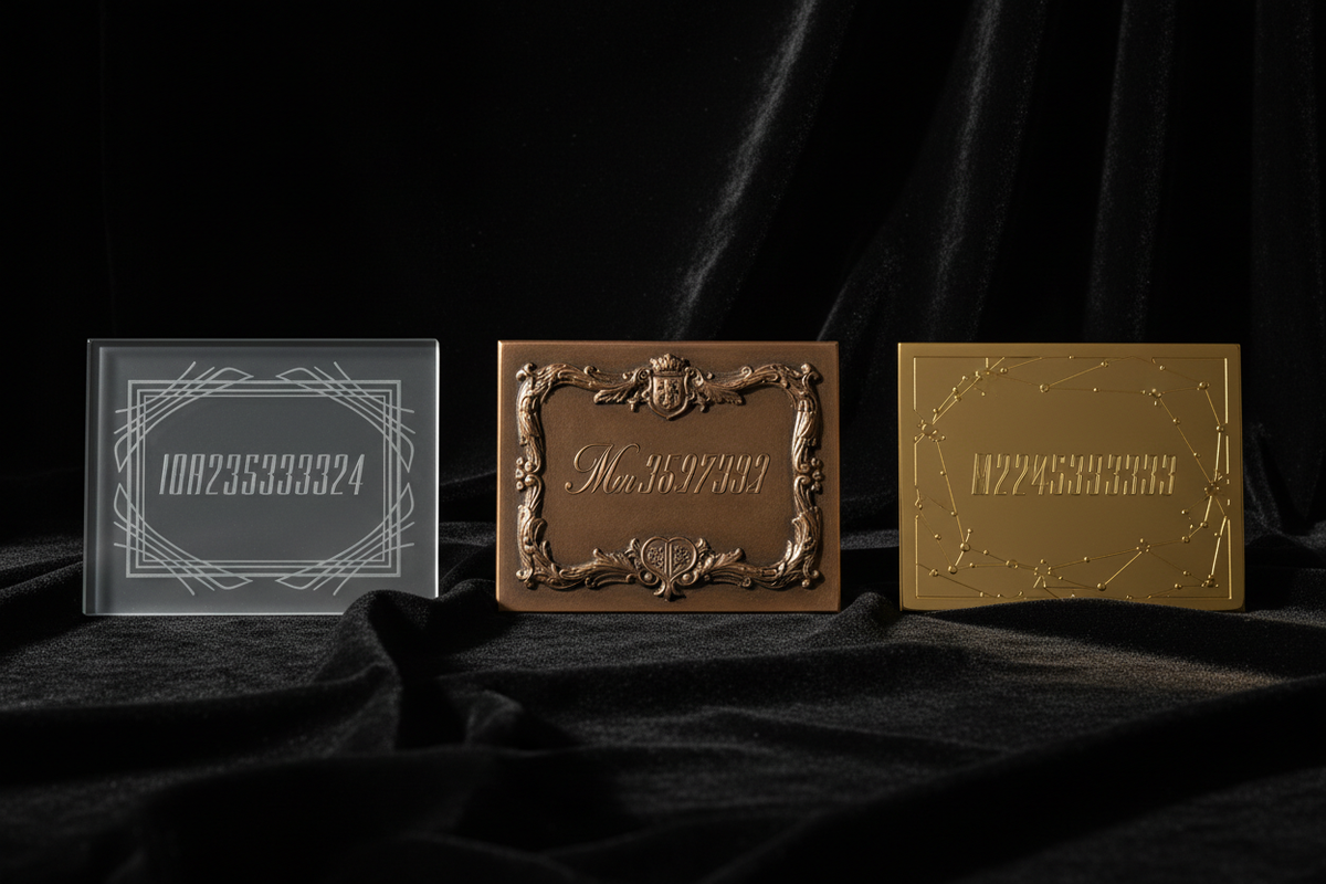 Manet Inscription Keepsake — Glass, Copper, and Gold physical certificates